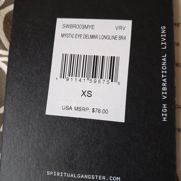 Spirtual Gangster Mystic Eye Delmar Longline Sport Bra - Picture 5 of 10